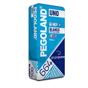 Mortero cola Pegoland Uno blanco 25 kg pack 96 uds