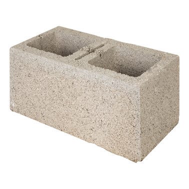 Bloque de hormigón gris ecoBASIC 39x19x19cm Pack 75 uds